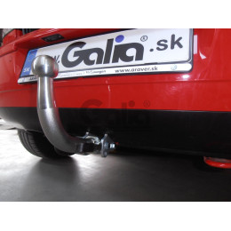 V042A GALIA Полностью оцинкованный фаркоп на Volkswagen Polo IV 2001-2009. Особенности: колесная база 2465 мм. Тип шара: A. Подрезка бампера. Нагрузки: 1200/60 кг, ма
