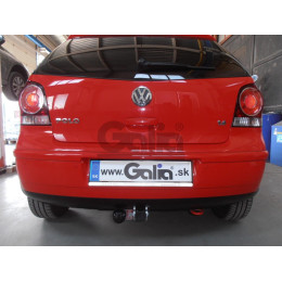 V042A GALIA Полностью оцинкованный фаркоп на Volkswagen Polo IV 2001-2009. Особенности: колесная база 2465 мм. Тип шара: A. Подрезка бампера. Нагрузки: 1200/60 кг, ма