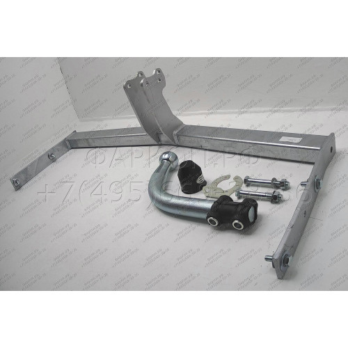 V042A GALIA Полностью оцинкованный фаркоп на Volkswagen Polo IV 2001-2009. Особенности: колесная база 2465 мм. Тип шара: A. Подрезка бампера. Нагрузки: 1200/60 кг, масса фаркопа 13,5 кг