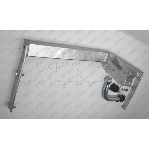 V042A GALIA Полностью оцинкованный фаркоп на Volkswagen Polo IV 2001-2009. Особенности: колесная база 2465 мм. Тип шара: A. Подрезка бампера. Нагрузки: 1200/60 кг, масса фаркопа 13,5 кг