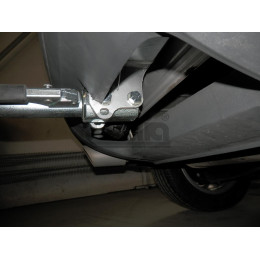V069A GALIA Полностью оцинкованный фаркоп на Volkswagen Tiguan 2007-2016, Tiguan 2 2016-2024, Audi Q3 2011-2019, 2019-2025, SEAT Tarraco 2018-2024. Тип шара: A. Невидимый вырез бампера. Нагруз