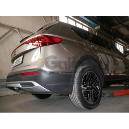 V069A GALIA Полностью оцинкованный фаркоп на Volkswagen Tiguan 2007-2016, Tiguan 2 2016-2024, Audi Q3 2011-2019, 2019-2025, SEAT Tarraco 2018-2024. Тип шара: A. Невидимый вырез бампера. Нагруз