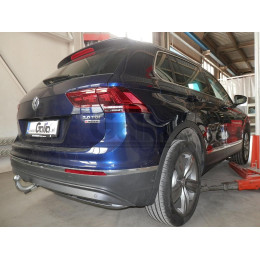 V069A GALIA Полностью оцинкованный фаркоп на Volkswagen Tiguan 2007-2016, Tiguan 2 2016-2024, Audi Q3 2011-2019, 2019-2025, SEAT Tarraco 2018-2024. Тип шара: A. Невидимый вырез бампера. Нагруз