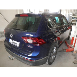 V069A GALIA Полностью оцинкованный фаркоп на Volkswagen Tiguan 2007-2016, Tiguan 2 2016-2024, Audi Q3 2011-2019, 2019-2025, SEAT Tarraco 2018-2024. Тип шара: A. Невидимый вырез бампера. Нагруз