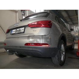 V069A GALIA Полностью оцинкованный фаркоп на Volkswagen Tiguan 2007-2016, Tiguan 2 2016-2024, Audi Q3 2011-2019, 2019-2025, SEAT Tarraco 2018-2024. Тип шара: A. Невидимый вырез бампера. Нагруз