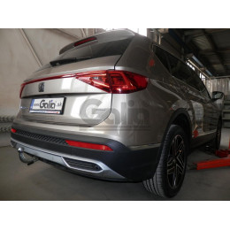 V069A GALIA Полностью оцинкованный фаркоп на Volkswagen Tiguan 2007-2016, Tiguan 2 2016-2024, Audi Q3 2011-2019, 2019-2025, SEAT Tarraco 2018-2024. Тип шара: A. Невидимый вырез бампера. Нагруз