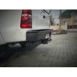 3065-F ORIS Фаркоп на Toyota Hilux (с отбойным брусом) 2008-2015 без выреза в бампере. Тип шара: F. Нагрузки: 1500/75 кг, масса фаркопа 14 кг (без электрики в компле