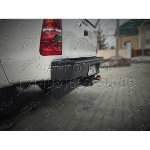 3065-F ORIS Фаркоп на Toyota Hilux (с отбойным брусом) 2008-2015 без выреза в бампере. Тип шара: F. Нагрузки: 1500/75 кг, масса фаркопа 14 кг (без электрики в комплекте)