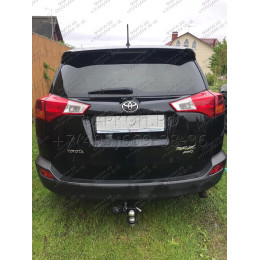 FA 0160-E Бизон Фаркоп на Toyota RAV4 2012-2019. Дорестайлинг без подрезки бампера, рестайлинг с подрезкой бампера. Тип шара: E (легкосъемный шар под квадр