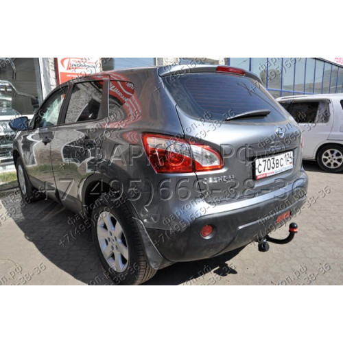4357-A ORIS Фаркоп на Nissan Qashqai 2007-2014, в т.ч. Qashqai+2. Необходима подрезка бампера. Тип шара: A. Нагрузки: 1100/50 кг, масса фаркопа 18,2 кг (без электрики в комплекте)