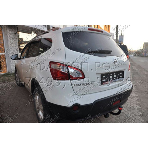 4357-A ORIS Фаркоп на Nissan Qashqai 2007-2014, в т.ч. Qashqai+2. Необходима подрезка бампера. Тип шара: A. Нагрузки: 1100/50 кг, масса фаркопа 18,2 кг (без электрики в комплекте)