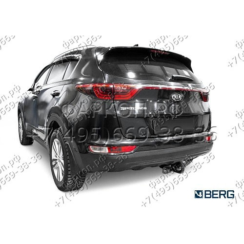 F.2811.001 BERG Фаркоп на Hyundai Tucson 2018-2021, Kia Sportage 2015-2018, 2018-2022 без подрезки бампера. Тип шара: A. Нагрузки: 1550/75 кг, масса фаркопа 15 кг (без электрики в комплекте)