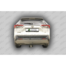T125-A Лидер-плюс ТСУ для Toyota RAV4 2019-2025, Suzuki Across 2020-2025 без снятия и выреза бампера. Нагрузки: 1500/75 кг, масса фаркопа 17 кг (без электрики в комплекте)
