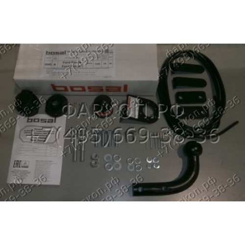 3945-A ORIS Фаркоп на Ford Fiesta хетчбек 2002-2008, Fusion 2002-2012. Необходима подрезка бампера. Тип шара: A. Нагрузки: 1150/50 кг, масса фаркопа 14,5 кг (без электрики в комплекте)