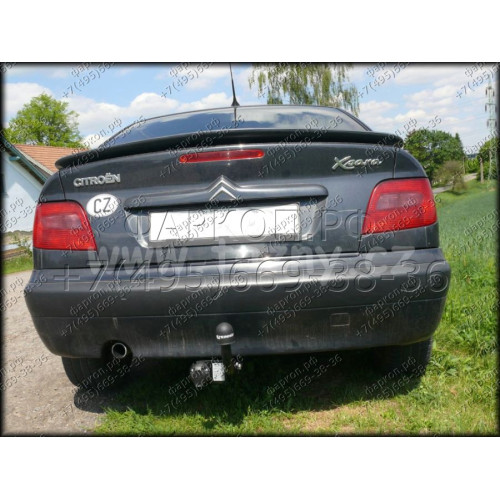 C-127 STEINHOF Фаркоп на Citroen Xsara хетчбек 3/5 дверей 09/1997-2004 без снятия и подрезки бампера. Тип шара: A. Нагрузки: 1300/80 кг, масса фаркопа 17 кг (без электрики в комплекте)