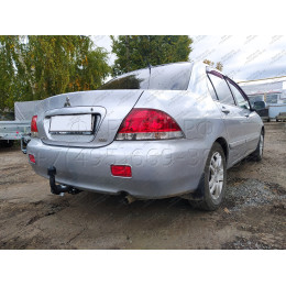MI 22 AVTOS Фаркоп на Mitsubishi Lancer IX седан 2003-2007. Необходима подрезка бампера. Тип шара: A. Нагрузки: 1000/75 кг, масса фаркопа 15 кг (без электрики в компле