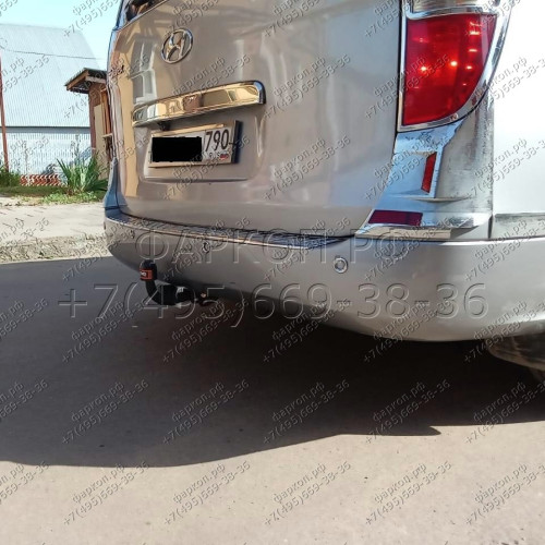 HY 21 AVTOS Фаркоп на Hyundai Starex 2008-2018 без подрезки бампера. Тип шара: A. Нагрузки: 750/50 кг, масса фаркопа 24 кг (без электрики в комплекте)