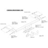 2856-A ORIS Фаркоп на Suzuki SX4 S-Cross 2013-2022. Необходима подрезка бампера. Тип шара: A. Нагрузки: 1500/75 кг, масса фаркопа 17,9 кг (без электрики в комплекте)