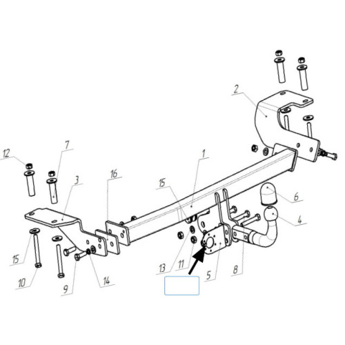 3329-A ORIS Фаркоп на Haval M6 2021-, Haval H6 2013-2020. Необходима подрезка бампера. Тип шара: A. Нагрузки: 1500/75 кг, масса фаркопа 16,26 кг (без электрики в комплекте)