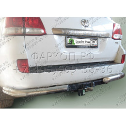 T110-F Лидер-плюс ТСУ для Toyota Land Cruiser 200 2007-2021, Lexus LX570 2007-2021, Lexus LX450d 2015-2021 без снятия и выреза бампера. Тип шара: F. Нагрузки: 2000/100 кг, масса фаркопа 19