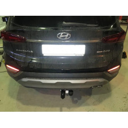 3877.12 SHERIFF Фаркоп на Hyundai Santa Fe 2018-2021, Kia Sorento Prime 2015-2020. Необходима подрезка бампера. Тип шара: A. Нагрузки: 2500/120 кг, масса фаркопа 19 кг (без электри