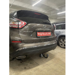 4379-A ORIS Фаркоп на Nissan Murano Z52 2016-2024 без выреза в бампере. Тип шара: A. Нагрузки: 2000/100 кг, масса фаркопа 23,2 кг (без электрики в комплекте)