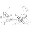 4380-F ORIS Фаркоп на Acura MDX 2014-2021, Honda Pilot 2016-2022 без выреза в бампере. Тип шара: F. Нагрузки: 2500/100 кг, масса фаркопа 30 кг (без электрики в комплекте)