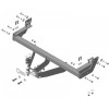 92507-FE MOTODOR Фаркоп с оцинкованным шаром на Toyota Hilux 2015-, JAC T6 2019-, Sollers ST6 2023-, Sollers ST8 2025- без выреза в бампере. Тип шара: FE. Нагрузки: 2900/120 кг, масса фаркопа 26,5 кг (без электрики в комплекте)