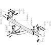 92507-FE MOTODOR Фаркоп с оцинкованным шаром на Toyota Hilux 2015-, JAC T6 2019-, Sollers ST6 2023-, Sollers ST8 2025- без выреза в бампере. Тип шара: FE. Нагрузки: 2900/120 кг, масса фаркопа 26,5 кг (без электрики в комплекте)