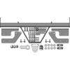 92507-FE MOTODOR Фаркоп с оцинкованным шаром на Toyota Hilux 2015-, JAC T6 2019-, Sollers ST6 2023-, Sollers ST8 2025- без выреза в бампере. Тип шара: FE. Нагрузки: 2900/120 кг, масса фаркопа 26,5 кг (без электрики в комплекте)