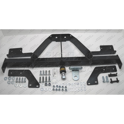 92507-FE MOTODOR Фаркоп с оцинкованным шаром на Toyota Hilux 2015-, JAC T6 2019-, Sollers ST6 2023-, Sollers ST8 2025- без выреза в бампере. Тип шара: FE. Нагрузки: 2900/120 кг, масса фаркопа 26,5 кг (без электрики в комплекте)