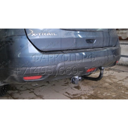 NS 27 AVTOS Фаркоп на Nissan X-Trail T32 2015-2022 без выреза в бампере. Тип шара: A. Нагрузки: 2000/100 кг, масса фаркопа 18 кг (без электрики в комплекте)