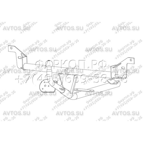 AU 01 AVTOS Фаркоп на Audi 80 седан 1986-1991 без подрезки бампера. Тип шара: H (несъемный сварной). Нагрузки: 750/50 кг, масса фаркопа 15 кг (без электрики в комплекте)