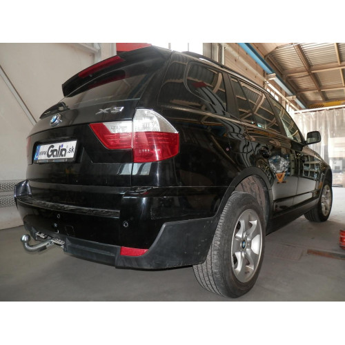 B014A GALIA Полностью оцинкованный фаркоп на BMW X3 E83 2004-2010. Подрозетник убирается за бампер. Тип шара: A. Установка без выреза бампера. Нагрузки: 2000/100 кг, масса фаркопа 10,82 кг