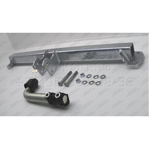 B014A GALIA Полностью оцинкованный фаркоп на BMW X3 E83 2004-2010. Подрозетник убирается за бампер. Тип шара: A. Установка без выреза бампера. Нагрузки: 2000/100 кг, масса фаркопа 10,82 кг