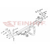 C-045 STEINHOF Фаркоп на Citroen C-Elysee 2013-2016, Peugeot 301 2013-2016 без подрезки бампера. Тип шара: A. Нагрузки: 1400/75 кг, масса фаркопа 17,1 кг (без электрики в комплекте)