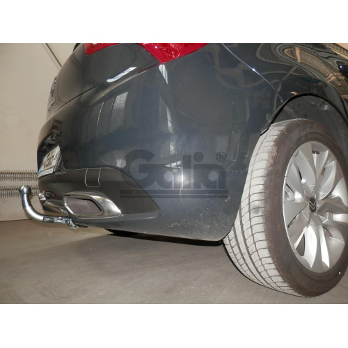 C067A GALIA Полностью оцинкованный фаркоп на Citroen DS5 2011-2018. Подрозетник убирается за бампер. Шар перекрывает противотуманную фару. Тип шара: A. Подрезка бампера. Нагрузки: 1600/80 кг, масса фаркопа 17,46 кг