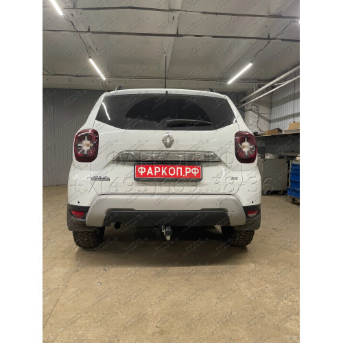 D041A GALIA Полностью оцинкованный фаркоп на Renault Duster 2WD, 4WD 2010-2015, 2015-2021, Renault Duster 2 2021-2022, Nissan Terrano 2014-2022. Тип шара: A. Невидимый вырез бампера. Нагрузки: 1600/75 кг, масса фаркопа 14,02 кг