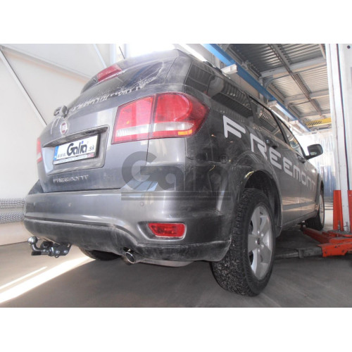 D042A GALIA Полностью оцинкованный фаркоп на Dodge Journey 2008-2020, FIAT Freemont 2011-2020 2WD/4WD, кроме авто с запаской снизу. Тип шара: A. Подрезка бампера. Нагрузки: 1600/80 кг, масса фаркопа 14,02 кг