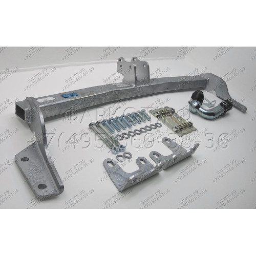 D042A GALIA Полностью оцинкованный фаркоп на Dodge Journey 2008-2020, FIAT Freemont 2011-2020 2WD/4WD, кроме авто с запаской снизу. Тип шара: A. Подрезка бампера. Нагрузки: 1600/80 кг, масса фаркопа 14,02 кг