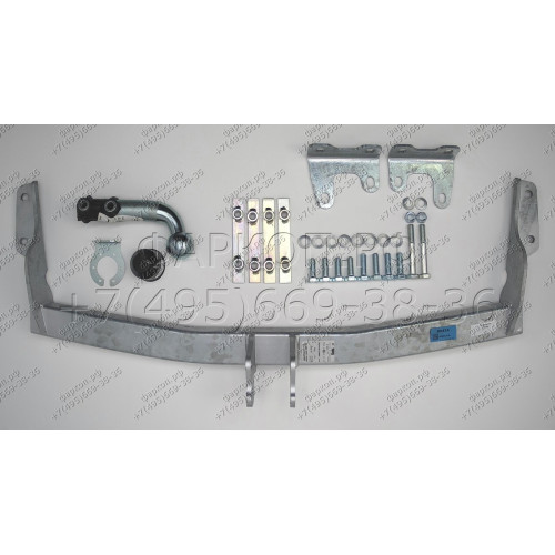 D042A GALIA Полностью оцинкованный фаркоп на Dodge Journey 2008-2020, FIAT Freemont 2011-2020 2WD/4WD, кроме авто с запаской снизу. Тип шара: A. Подрезка бампера. Нагрузки: 1600/80 кг, масса фаркопа 14,02 кг
