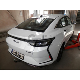 D054A GALIA Полностью оцинкованный фаркоп на Dongfeng Aeolus Shine 2019-, Dongfeng Shine Max 2023-. Подрозетник убирается за бампер. Тип шара: A. Невидимый вырез бампера.
