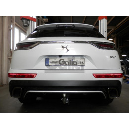 D057C GALIA Полностью оцинкованный фаркоп на DS DS7 Crossback 2018-. Подрозетник убирается за бампер. Тип шара: C (горизонтальный съемный). Невидимый вырез 