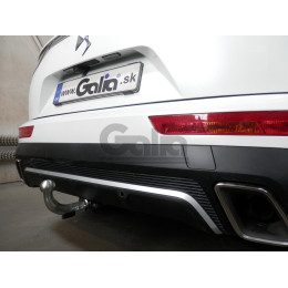 D057C GALIA Полностью оцинкованный фаркоп на DS DS7 Crossback 2018-. Подрозетник убирается за бампер. Тип шара: C (горизонтальный съемный). Невидимый вырез 