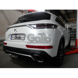 D057C GALIA Полностью оцинкованный фаркоп на DS DS7 Crossback 2018-. Подрозетник убирается за бампер. Тип шара: C (горизонтальный съемный). Невидимый вырез 
