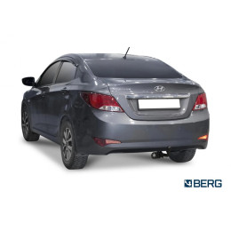 F.2313.001 BERG Фаркоп на Hyundai Solaris 2011-2017, Kia Rio 2011-2017. Требуется подрезка бампера. Тип шара: A. Нагрузки: 1200/75 кг, масса фаркопа 16 кг (без электрики в ком
