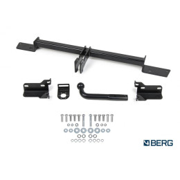 F.2313.001 BERG Фаркоп на Hyundai Solaris 2011-2017, Kia Rio 2011-2017. Требуется подрезка бампера. Тип шара: A. Нагрузки: 1200/75 кг, масса фаркопа 16 кг (без электрики в ком