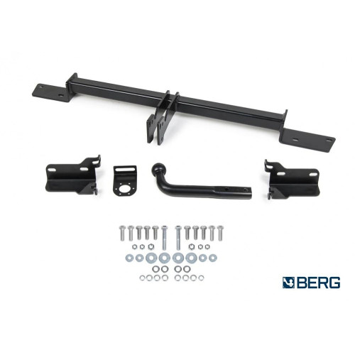 F.2313.001 BERG Фаркоп на Hyundai Solaris 2011-2017, Kia Rio 2011-2017. Требуется подрезка бампера. Тип шара: A. Нагрузки: 1200/75 кг, масса фаркопа 16 кг (без электрики в комплекте)