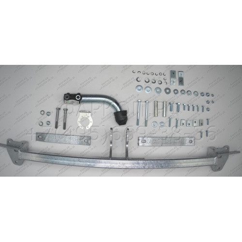 F070A GALIA Полностью оцинкованный фаркоп на FIAT Doblo 2001-2010. Тип шара: A. Невидимый вырез бампера. Нагрузки: 1500/60 кг, масса фаркопа 15,42 кг