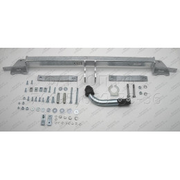 F070A GALIA Полностью оцинкованный фаркоп на FIAT Doblo 2001-2010. Тип шара: A. Невидимый вырез бампера. Нагрузки: 1500/60 кг, масса фаркопа 15,42 кг